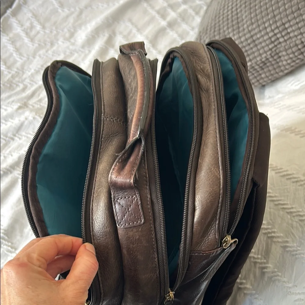 Brown Leather Backpack - Picture 2 of 7